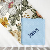 Lofaris Retro Elegant Yellow Pink Floral Minky Baby Blanket